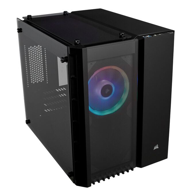 B Grade Corsair Crystal 280X RGB Micro-ATX Case - Black Tempered Glass (CC-90111