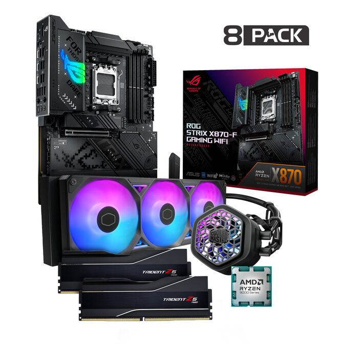 8Pack Elite Tier - Asus Strix X870 - AMD Ryzen 7 9850X3D Switcher Overclocked Bundle