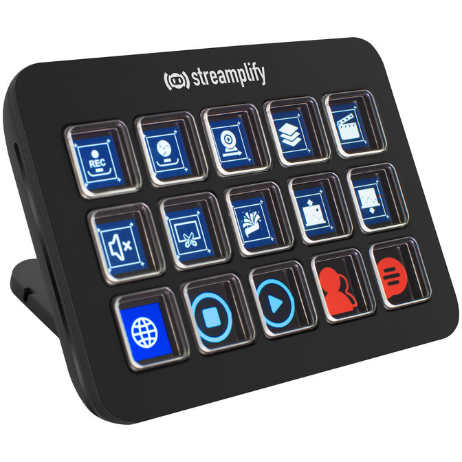 Streamplify STREAMING DECK ONE Customisable LCD Stream Deck and USB Hub - Black