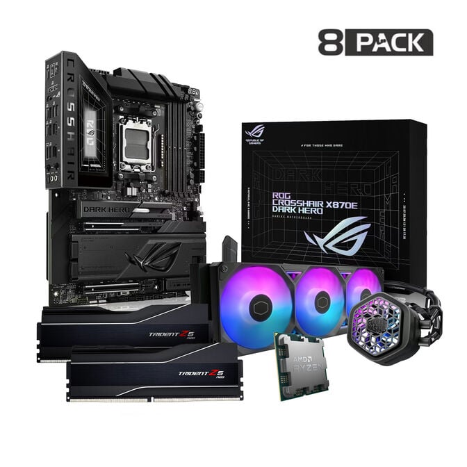 8Pack Extreme Tier - Asus X870E Dark Hero - AMD Ryzen 9 9950X3D2 Switcher Overclocked Bundle