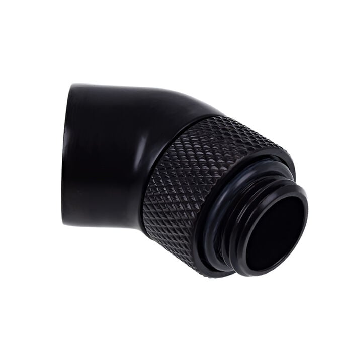 Alphacool 45 Degree Angled Rotary Adaptor - Deep Black