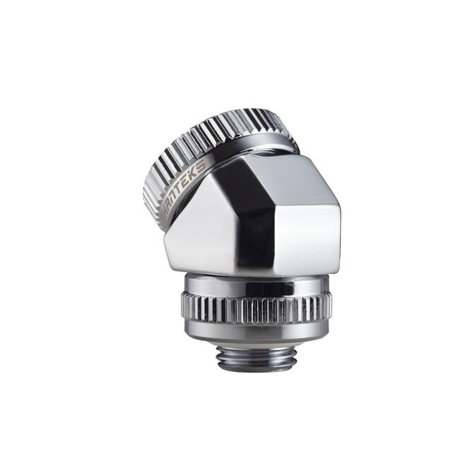 Phanteks 16mm Hard Tube Rotary Fitting 45° G1/4 - Chrome