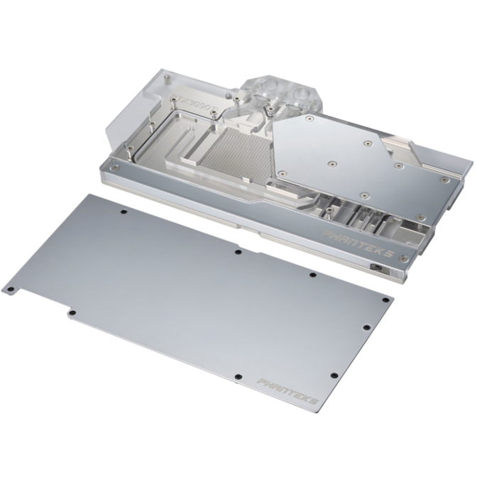 Phanteks Glacier RTX 3090Ti ASUS Graphics Card Water Block with Backplate - Chrome
