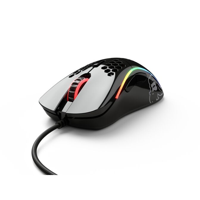 B Grade Glorious Model D USB RGB Optical Gaming Mouse - Glossy Black