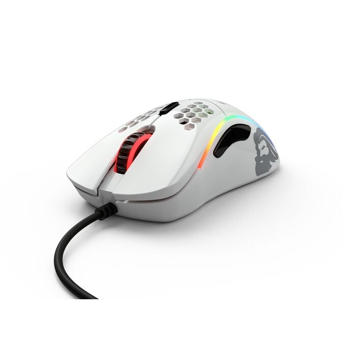 B Grade Glorious Model D USB RGB Optical Gaming Mouse - Glossy White