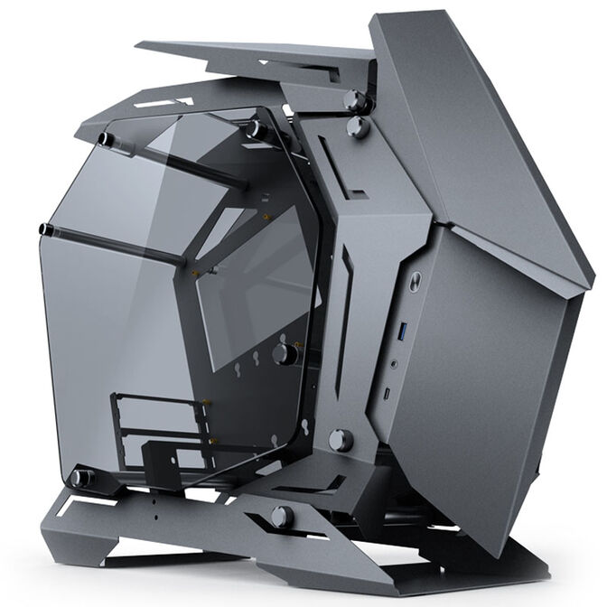 B Grade Jonsbo MOD-3 Mini Micro-ATX PC Showcase  Grey Tempered Glass