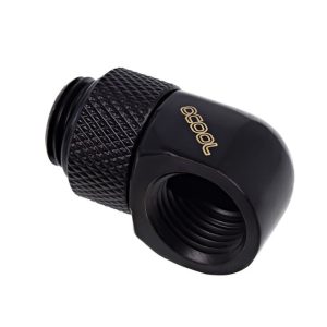 Alphacool 90 Degree Angled Rotary Fitting - Deep Black